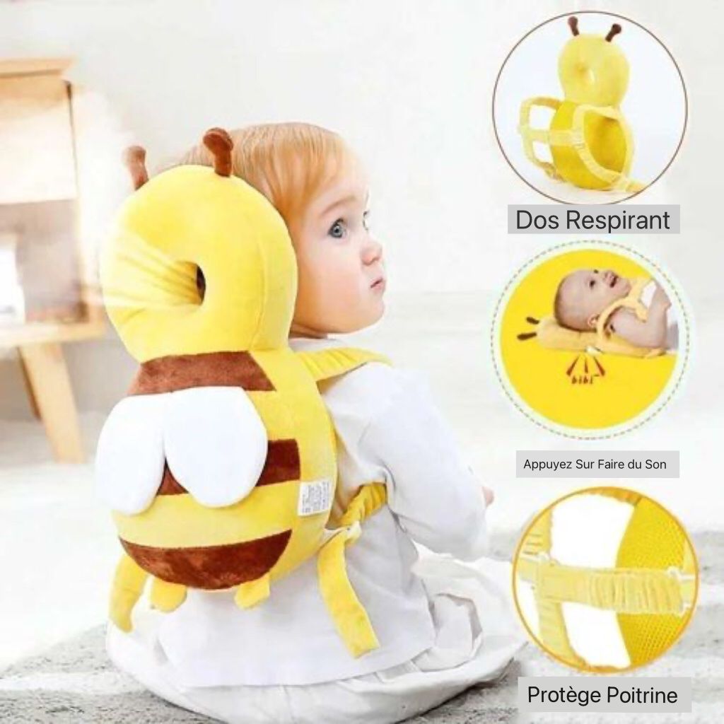 Économisez 10 000 F en achetant ce Coussin Protecteur de Tête Bébé – Design Abeille.
