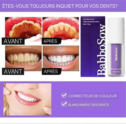Sérum blanchissant pour les dents